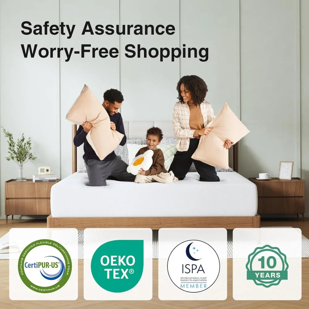 Ljustra Comfort Memory Foam Mattress 10 Inch Twin Full Queen King