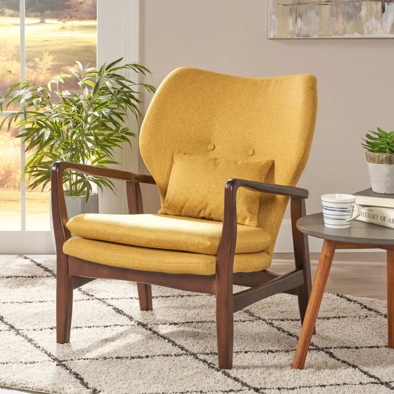 Ljustra Fabric Club Chair Mid Century Modern Living Room Furniture