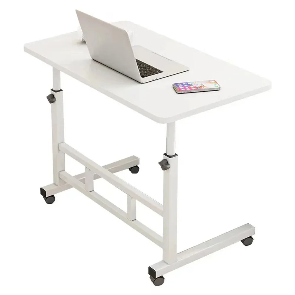Mobile Computer Desk Adjustable Height Rolling Work Desk for Home