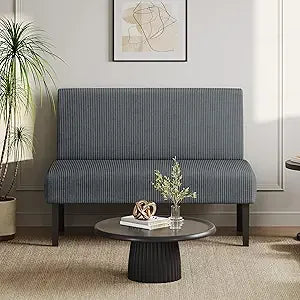 Small Mini Armless Loveseat Futon Couch for Bedroom Dorm Living Room