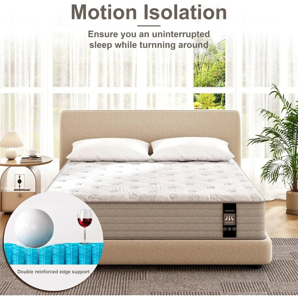 Ljustra 12 Inch Queen Size Mattress with Individual Pocket Springs