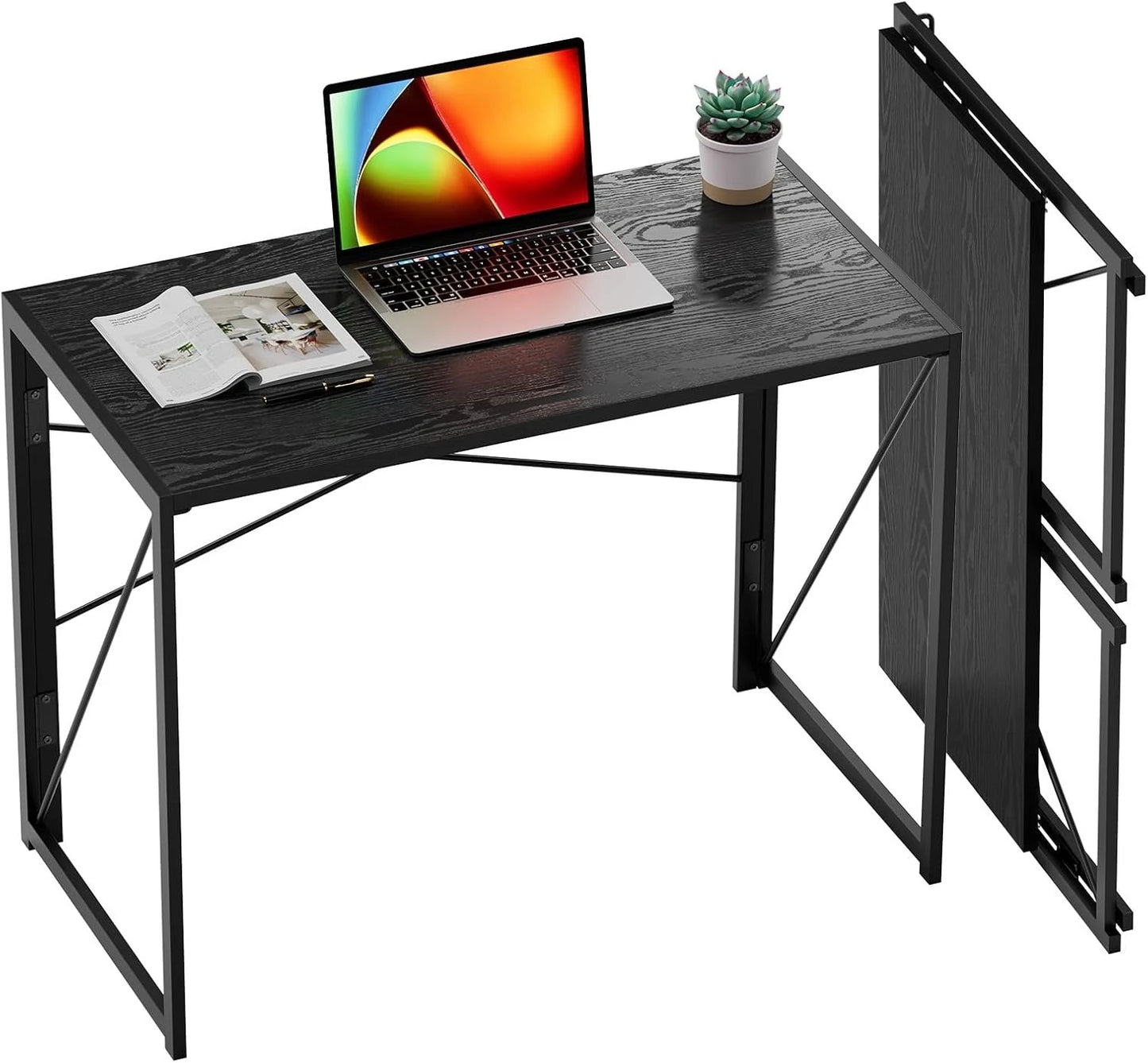 Folding Desk Portable Computer Table Space Saving Home Office Use