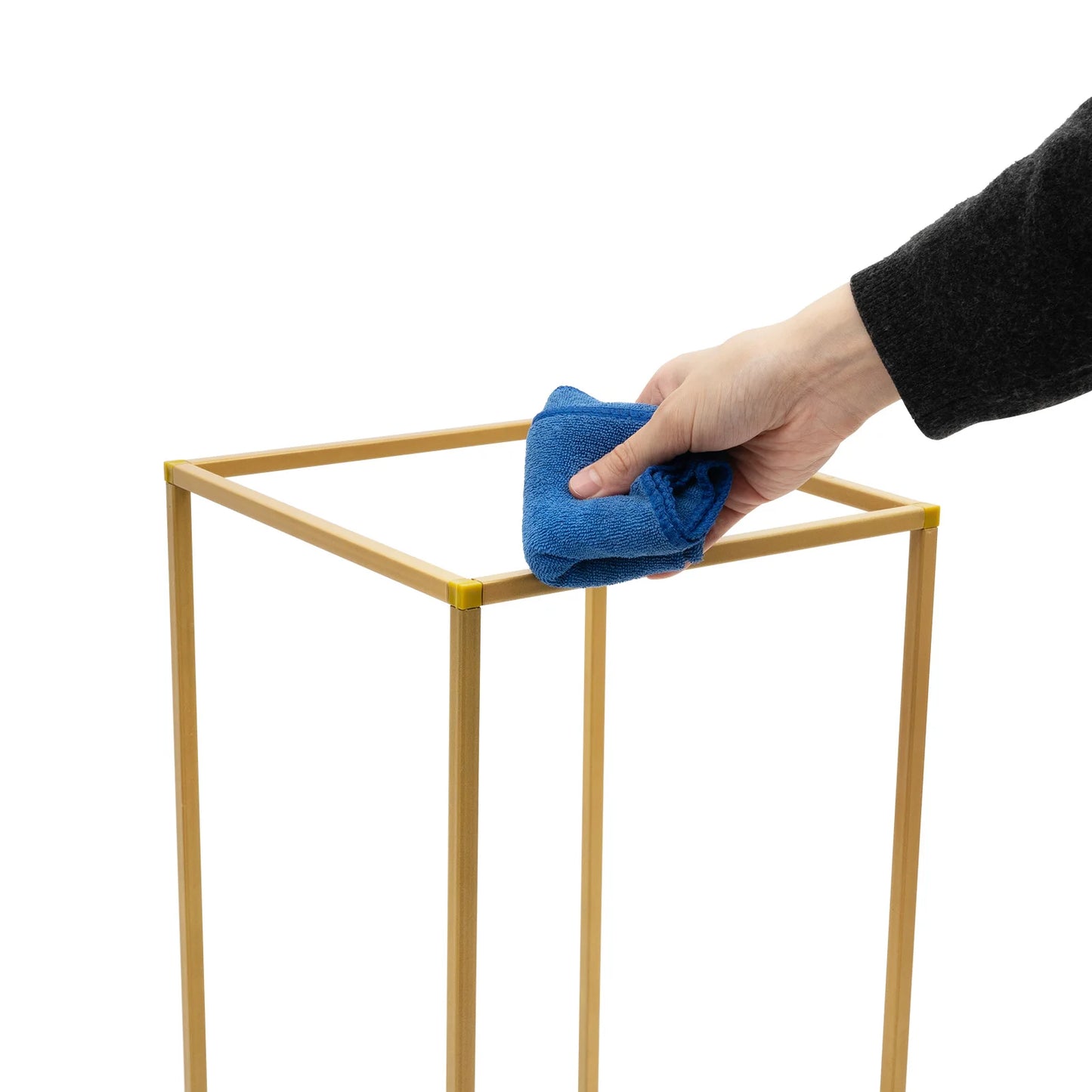 10Pcs Golden Metal Flower Vases Column Stand Wedding Decor