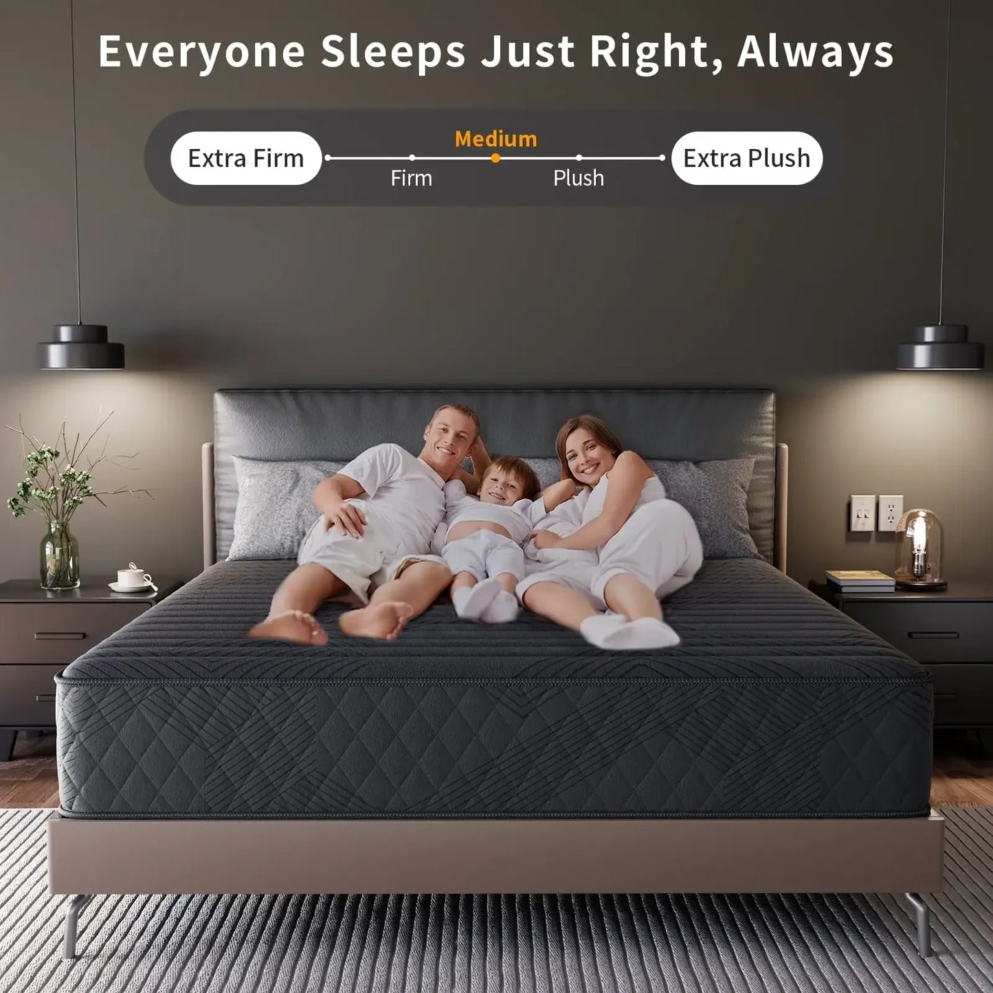 Ljustra Queen Mattress 10 Inch Hybrid Cooling Gel Memory Foam