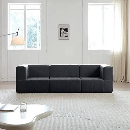 Modular Sectional Sofa Couch Compressed Foam 3-Seat Modern Living Room