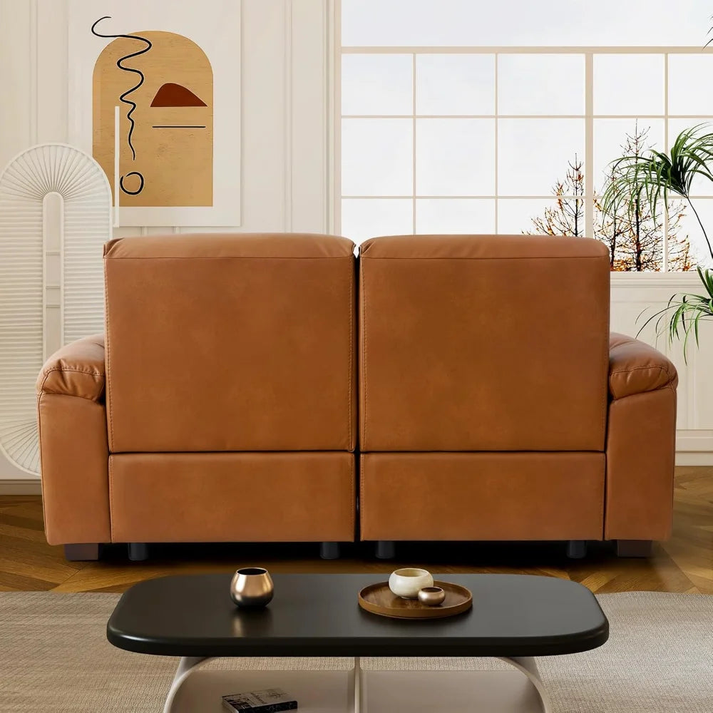 Ljustra Modular Sofa Couch Loveseat with Pillow Armrest Leather