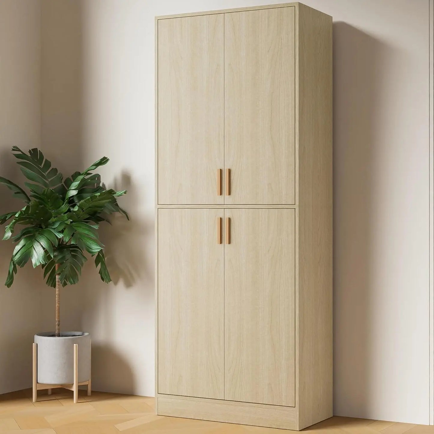 Ljustra Kitchen Pantry Cabinet 71 Inch Tall Wood Storage Cabinet with Doors