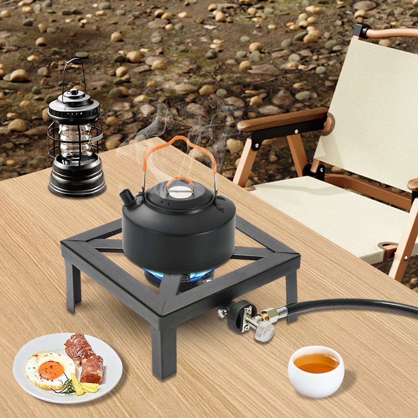 Portable Single Burner Gas Stove Outdoor Propane Cooker Camping BBQ