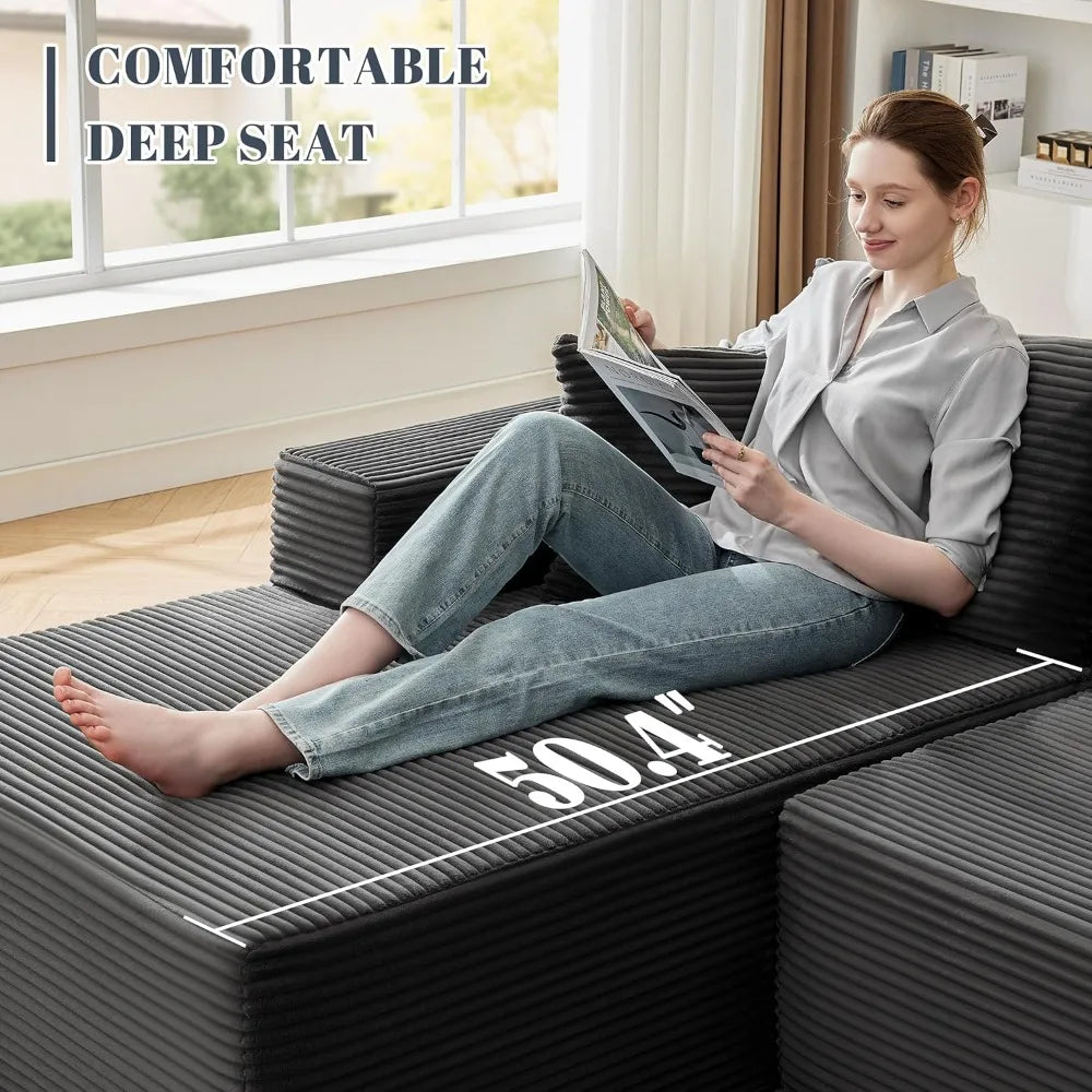 Ljustra Boneless Sectional Sofa with L-Shaped Chaise