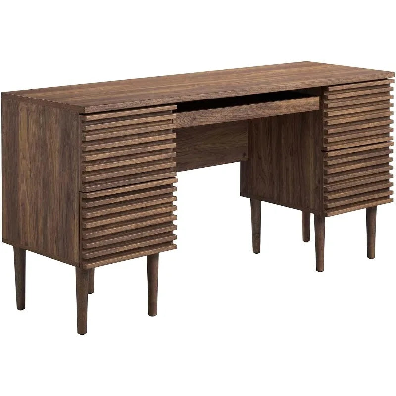 Ljustra Mid-Century Modern Office Desk Retro Style with Storage