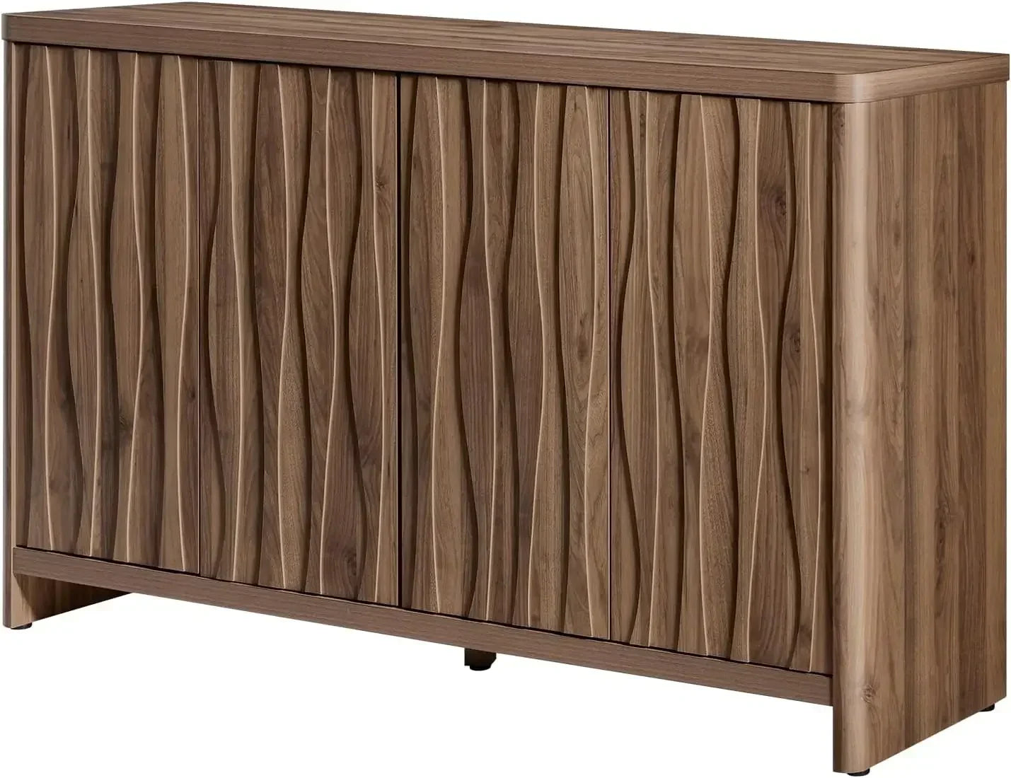 Cornwall Wave Pattern Storage Cabinet Buffet Kitchen Accent Cabinet