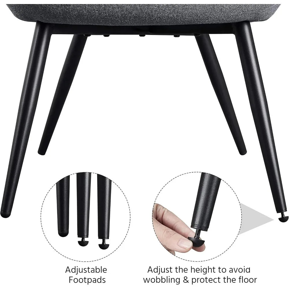 Modern Elegant Accent Chair Linen Fabric Armchair for Living Room Bedroom