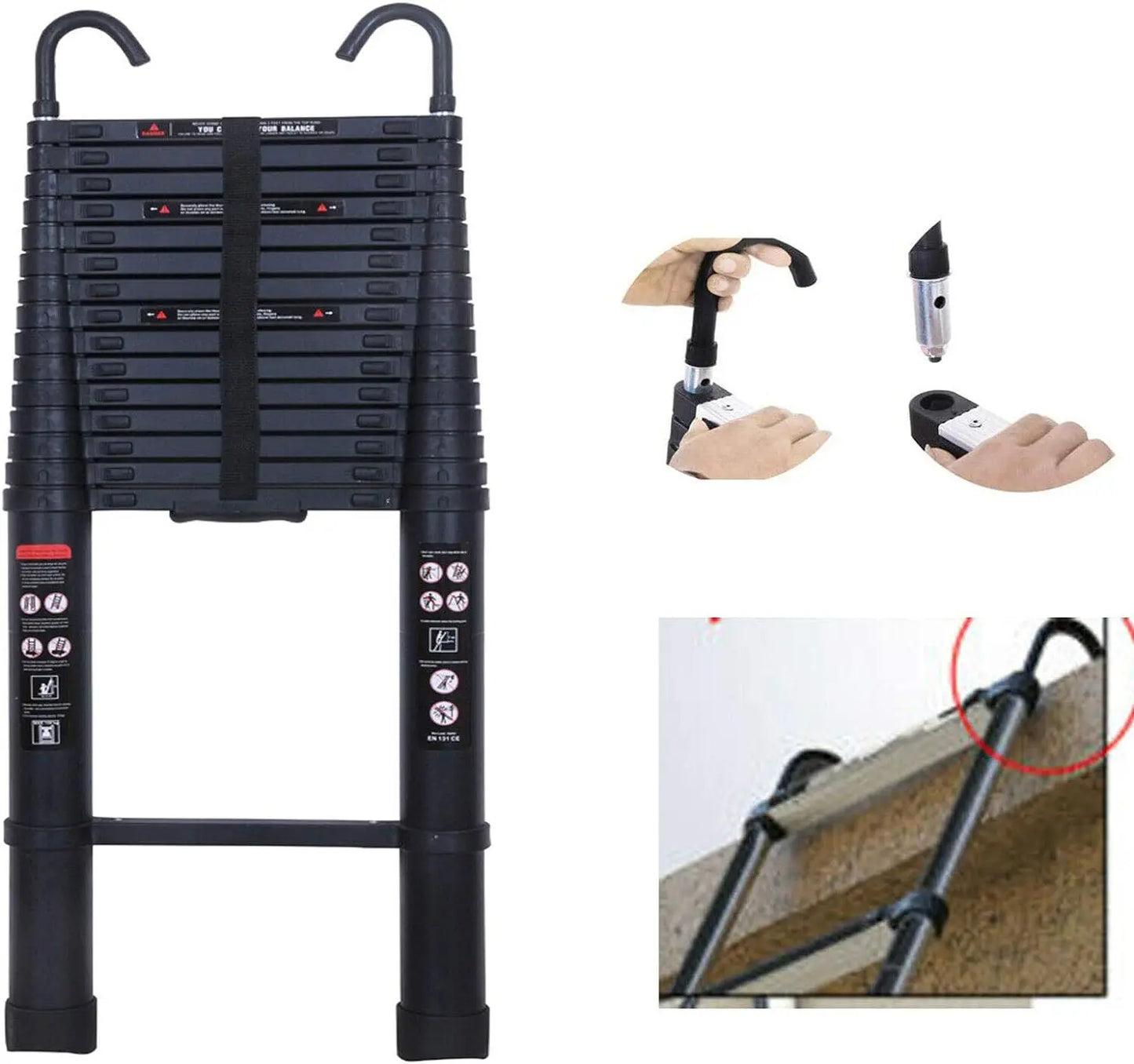 Ljustra Multi-Purpose Telescopic Ladder 3.2-6.2M Heavy Duty Portable