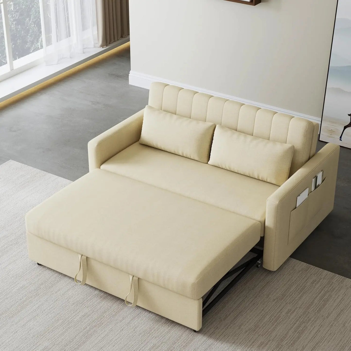Ljustra Twin Size Sofa Bed Convertible Sleeper for Small Spaces