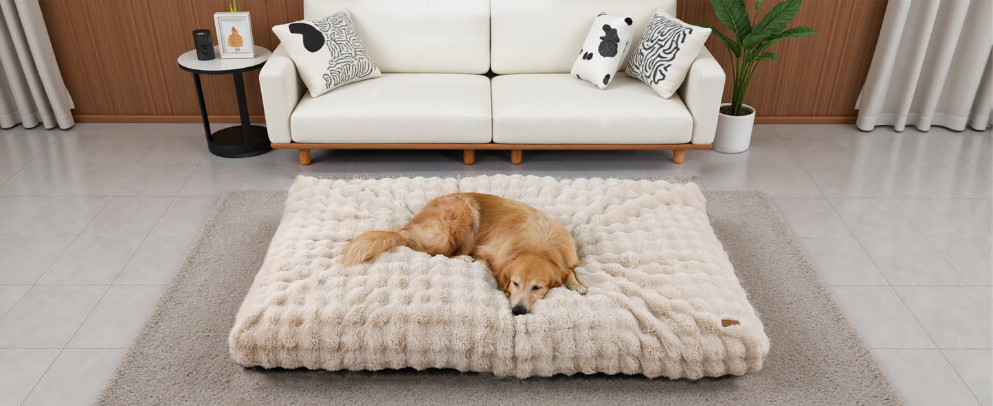 Ultra Plush Dog Bed Soft Pet Cushion Washable Mattress for Large Dogs
