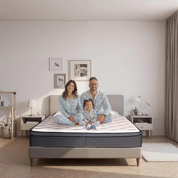 Ljustra 14 Inch Medium Firm Hybrid Mattress Memory Foam Pocket Springs