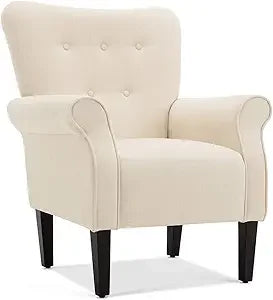 Modern Wingback Accent Chair High Back Floral Upholstered Armchair