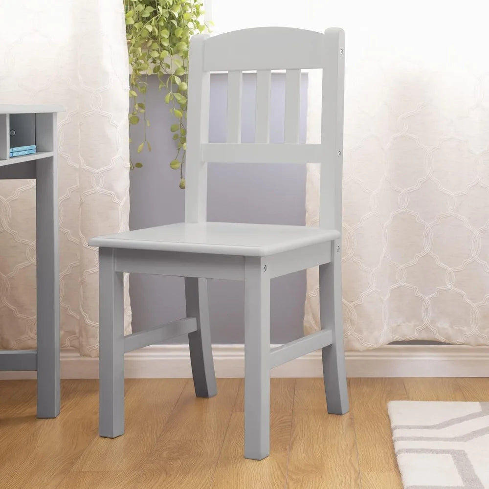 Kids Taiga Desk Chair Set with Hutch Storage Shelves Corkboard Drawers