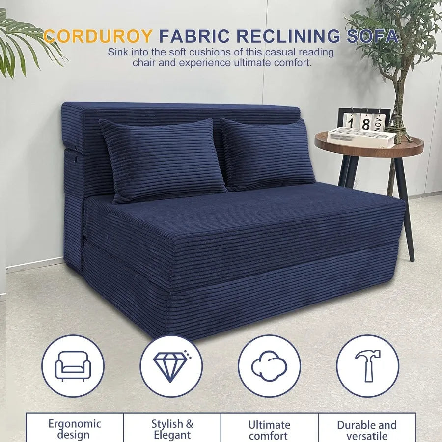 Ljustra Convertible Sofa Bed Loveseat Memory Foam Modern Small Couch