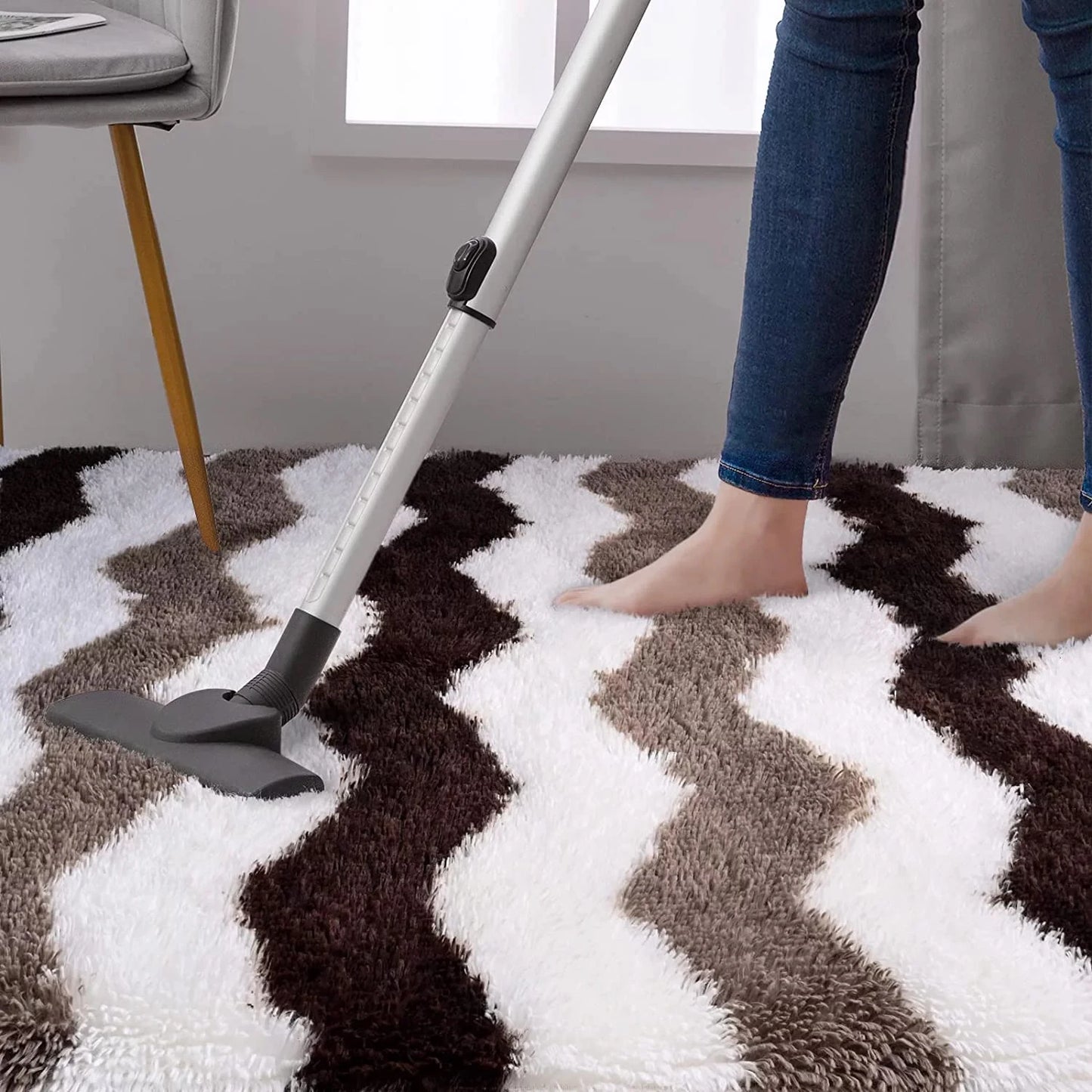 Soft Shaggy Plush Area Rug for Living Room Bedroom Modern Home Decor 5x8ft