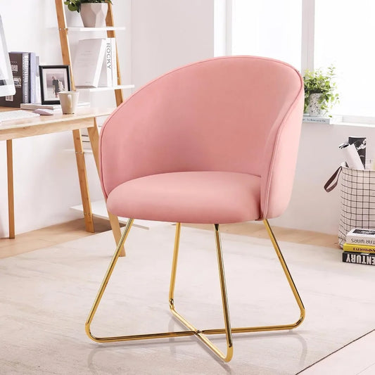 Velvet Vanity Chair Modern Accent Stool Upholstered Makeup Chair