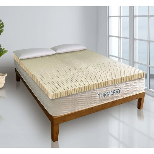 Real Extra Firm Organic Latex Mattress Topper Queen Size 3 Inch
