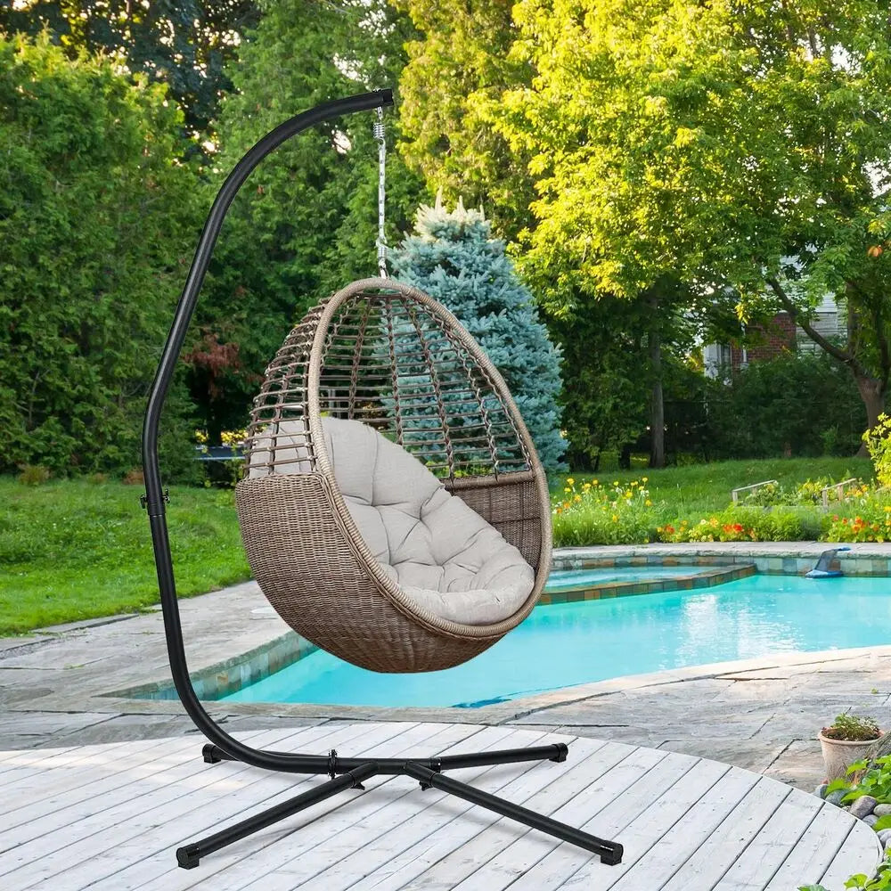 Ljustra Hammock Stand Heavy Duty Steel C Frame 360 Degree Rotation