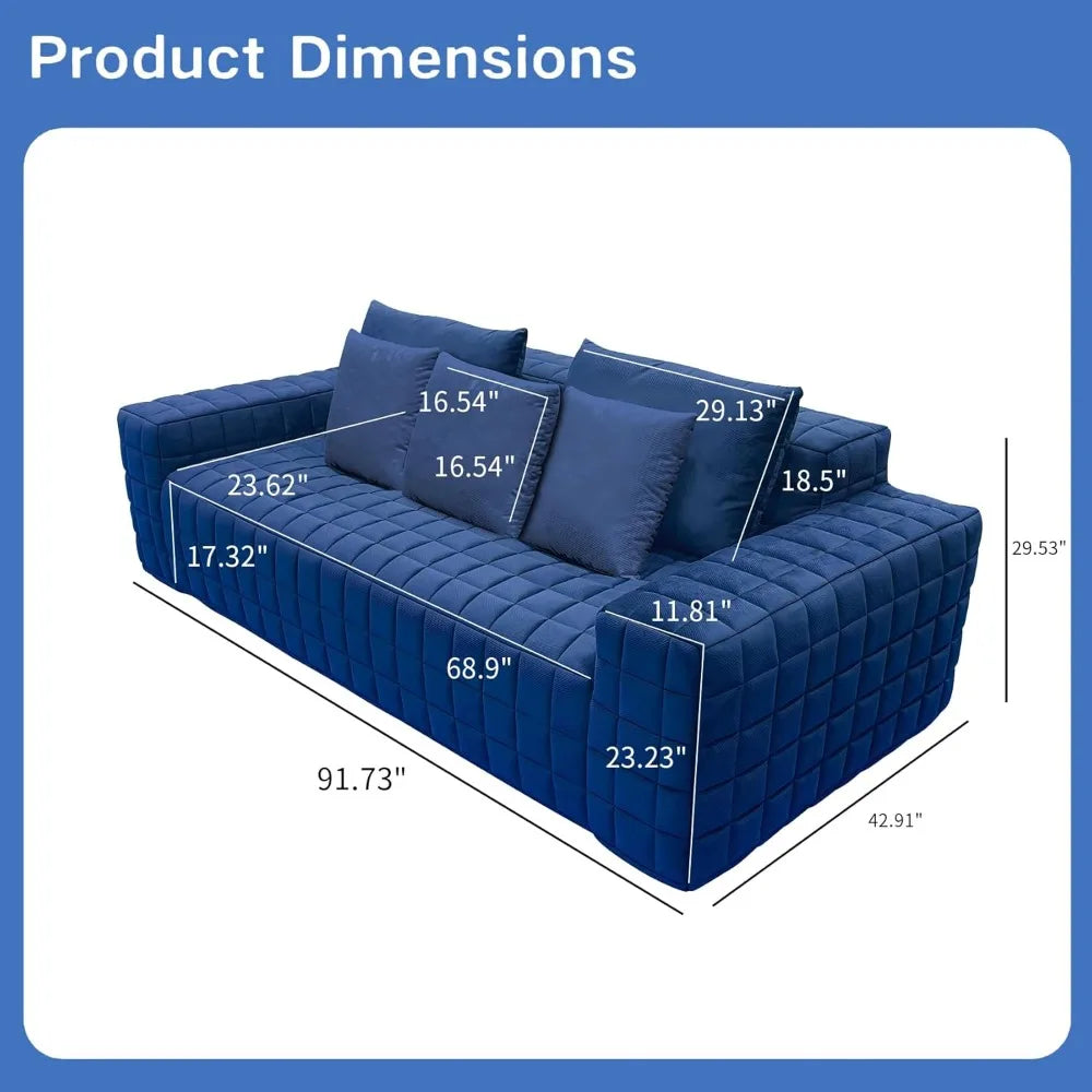 Sofa in a Box 3 Seater Memory Foam Couch for Living Room Bedroom