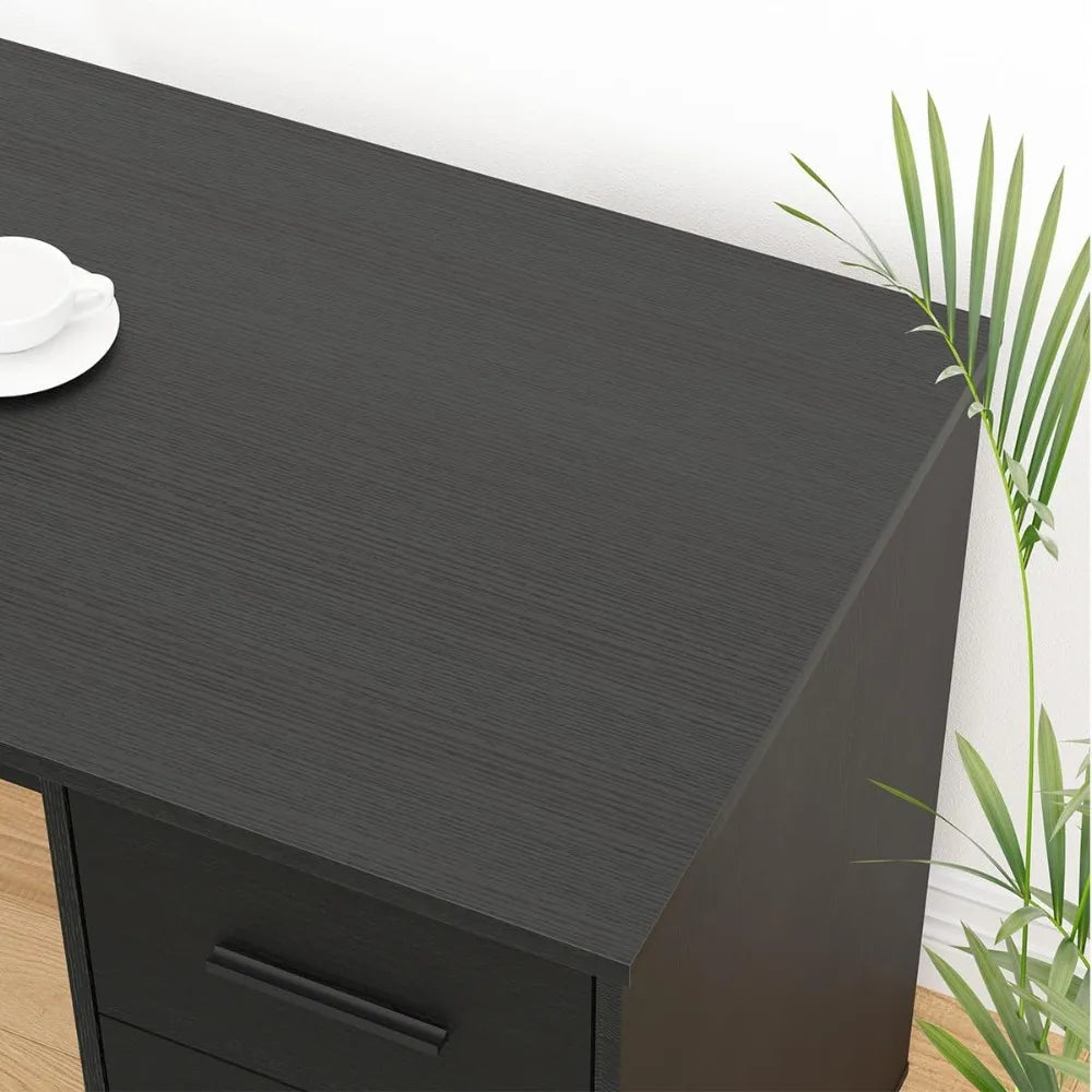 L Shaped Desk Reversible Corner Computer Desk with Storage Drawers