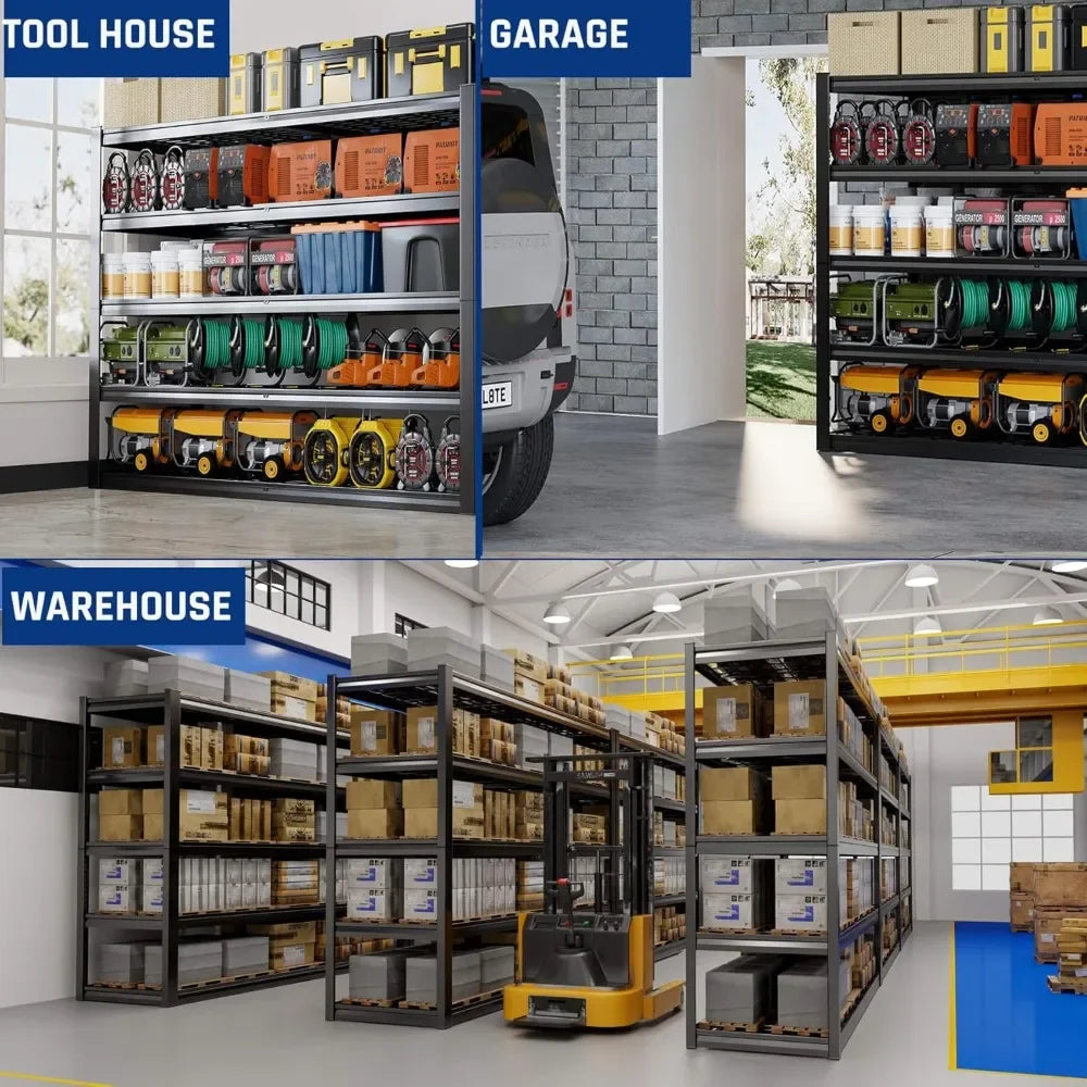 Heavy-Duty 67 Inch 5-Tier Garage Shelving Unit 3500 LBS Capacity