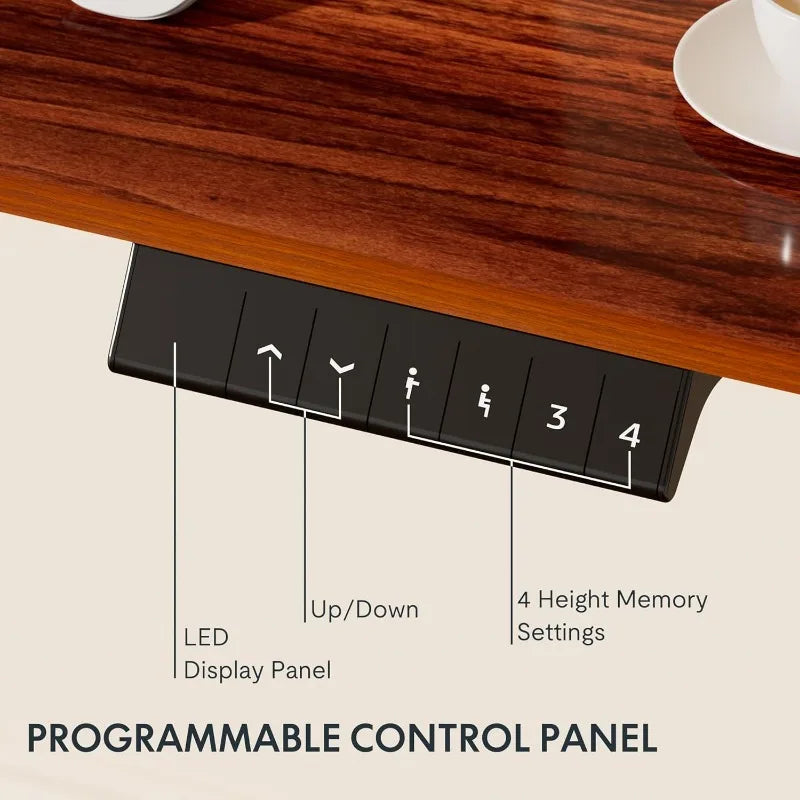Ljustra Electric Height Adjustable Standing Desk 55x28 Home Office Workstation