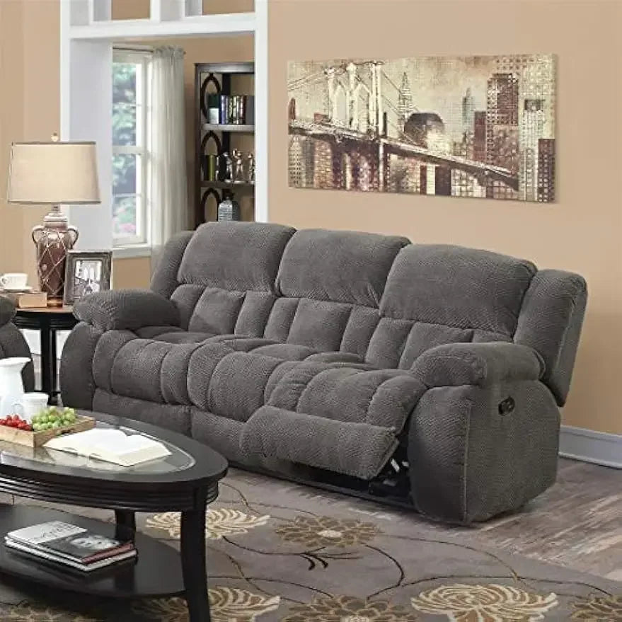 Ljustra Pillow Padded Motion Sofa Recliner Comfortable 3-Seat