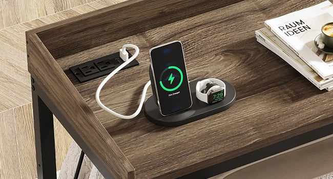 Height Adjustable Overbed Table with Wheels Mobile Laptop Desk Cart