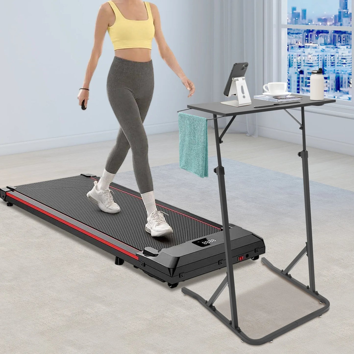 Adjustable Standing Desk for Home Office Fitness Treadmill Bike Workstation