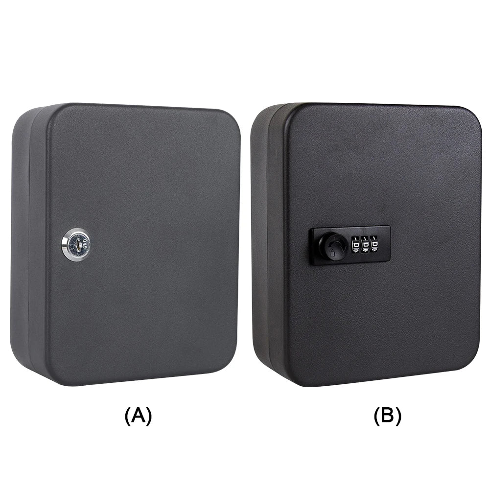 Wall Mounted Key Cabinet with 20 Hooks and Locking Security System
