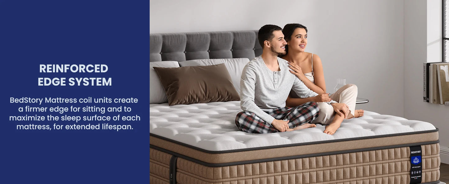 Ljustra 12 Inch Hybrid Gel Memory Foam Mattress Queen King Size