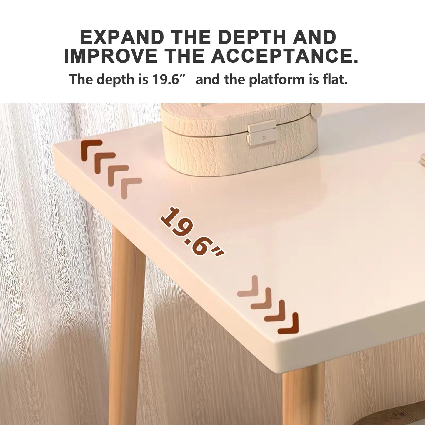 Modern Computer Desk Simple Style Home Office Vanity Study Desk