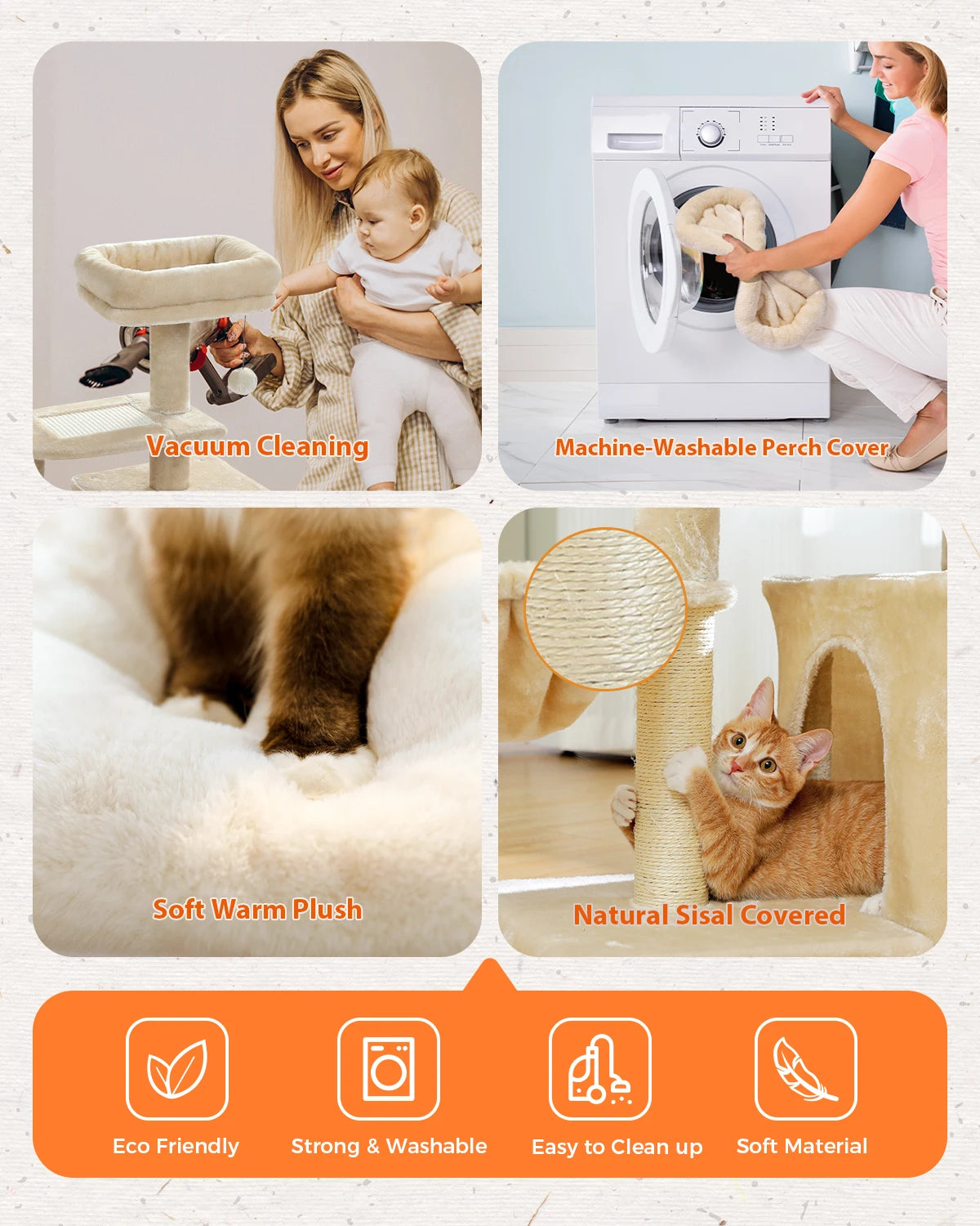 Ljustra 80cm Cat Tree Cozy Condo Indoor Luxury Perch Scratch Posts