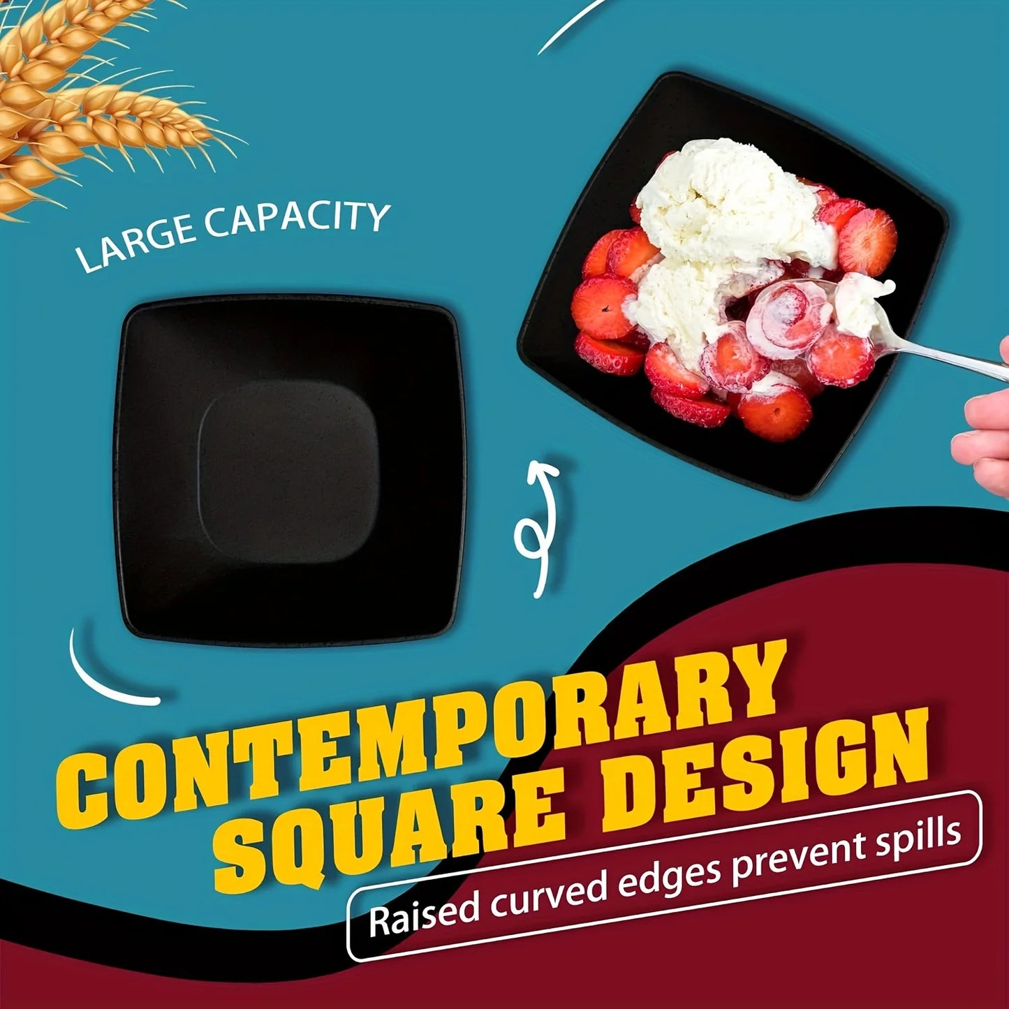 16 32Pcs Plastic Dinnerware Set Dishwasher Microwave Safe Stackable