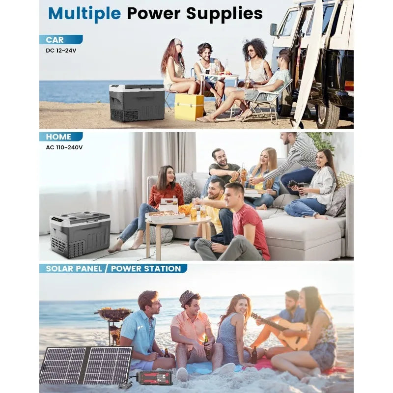 Ljustra 12V Refrigerator 22QT Electric Cooler Portable Freezer Camping Travel