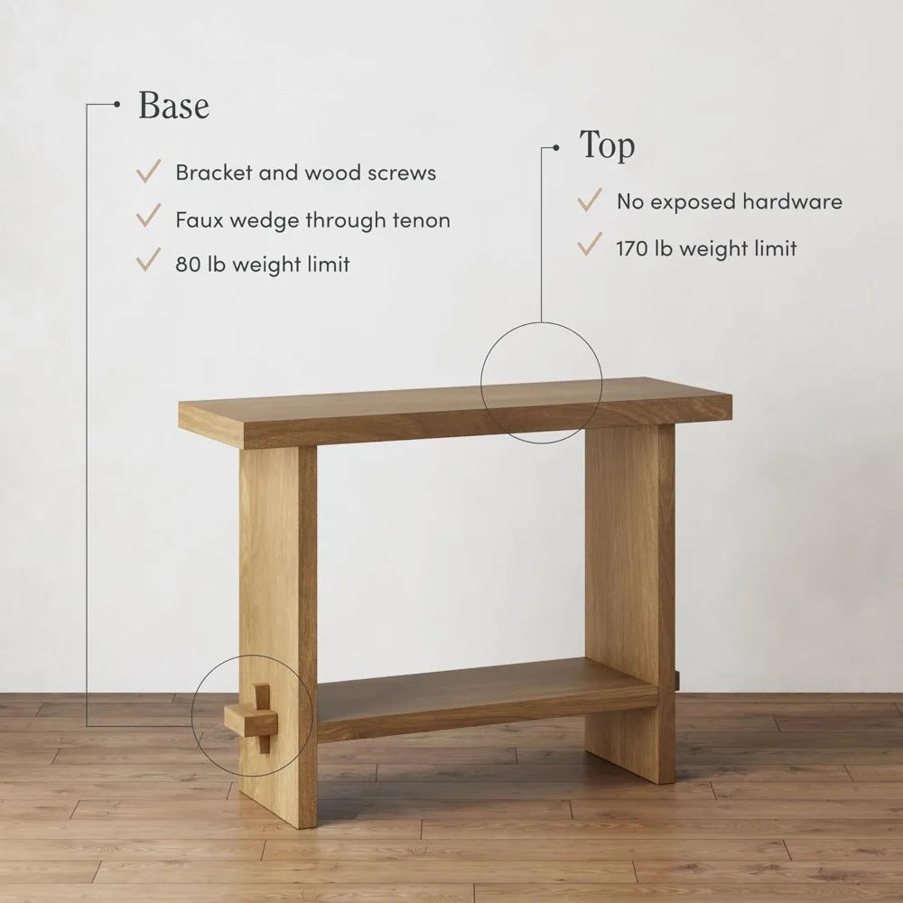 Virgo Wood Accent Storage Console Table for Entryway Living Room