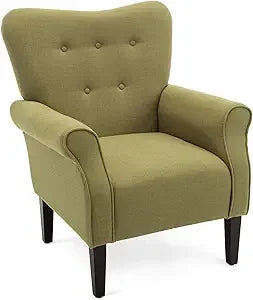 Modern Wingback Accent Chair High Back Floral Upholstered Armchair