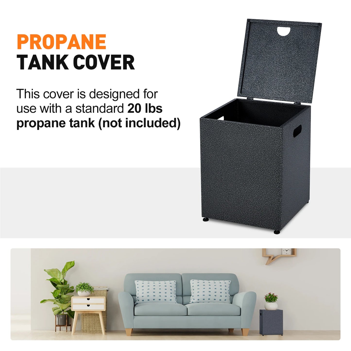 Ljustra 48 Inch Outdoor Rectangle Propane Gas Fire Pit Table 50000 BTU