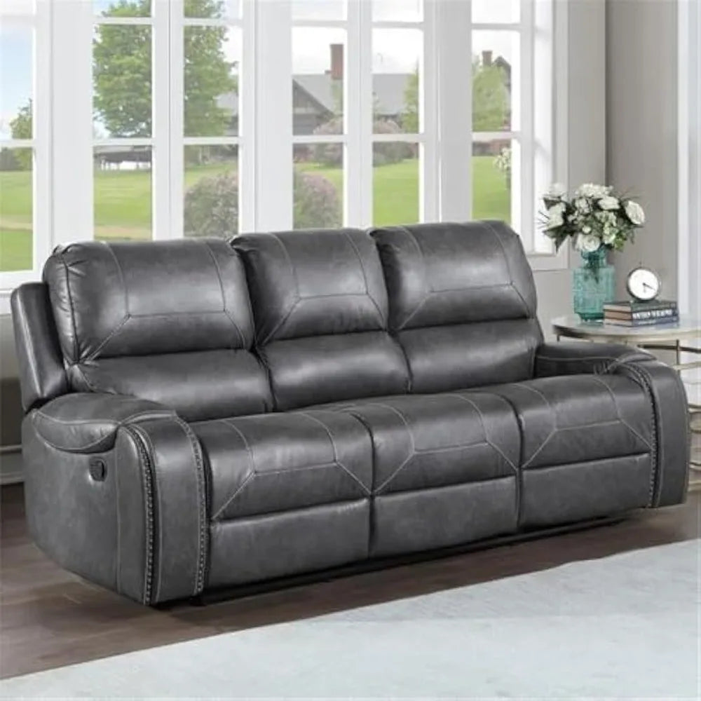 Ljustra Keily Manual Motion Double Reclining Sofa with USB Charging