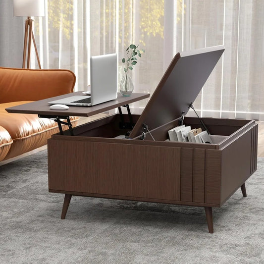 Lift Top Coffee Table Storage Mid Century Modern Living Room Furniture