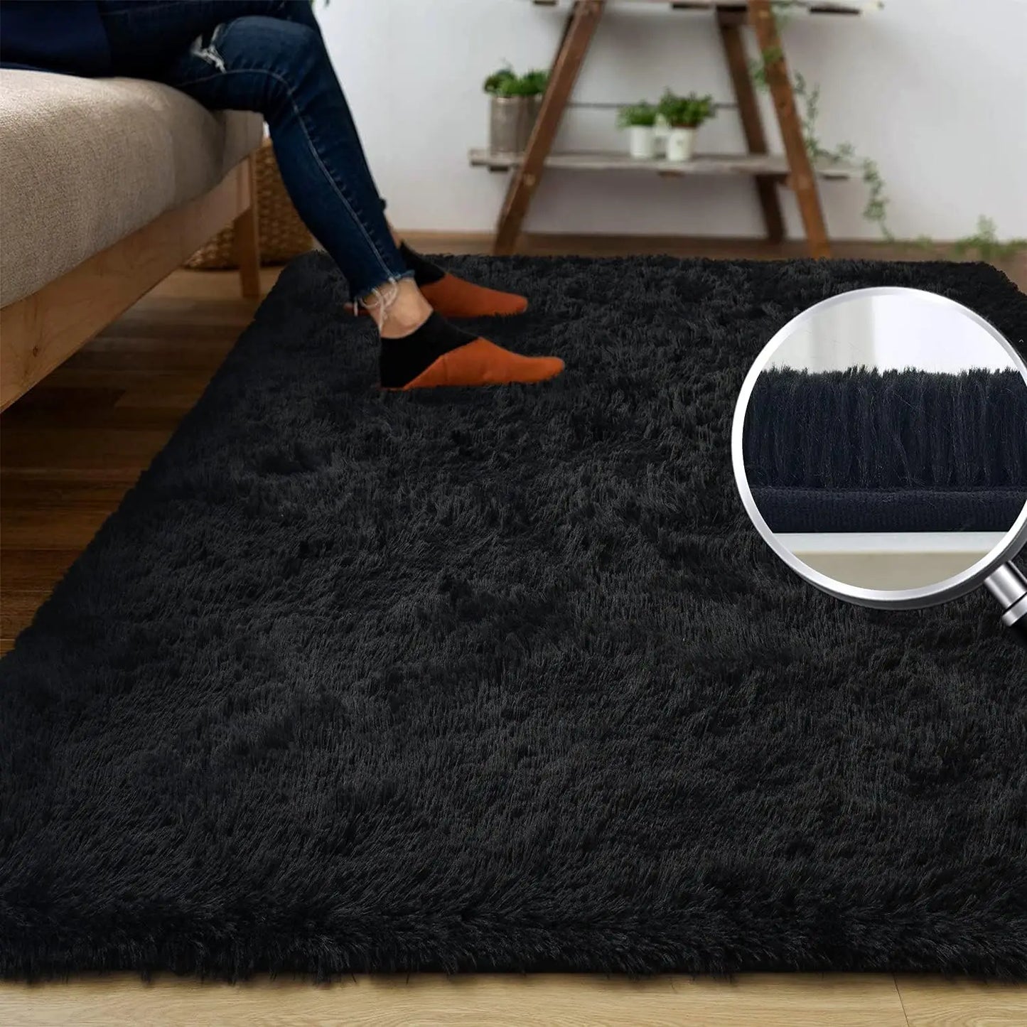 Fluffy Area Rugs for Bedroom Living Room Soft Fuzzy Non Slip Carpet