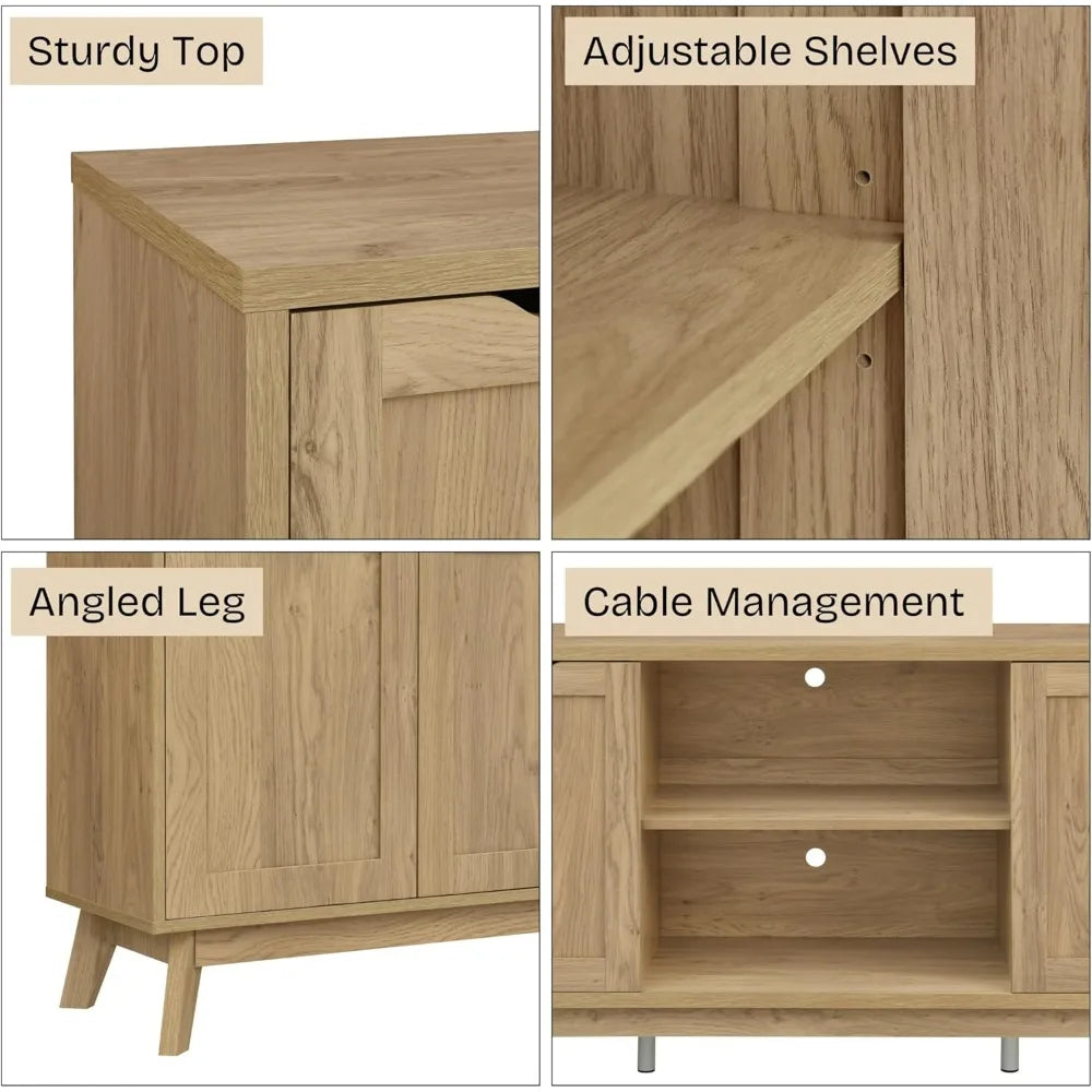 Nordica 60 Inch TV Stand Modern Entertainment Center for TVs Up To 65 Inches