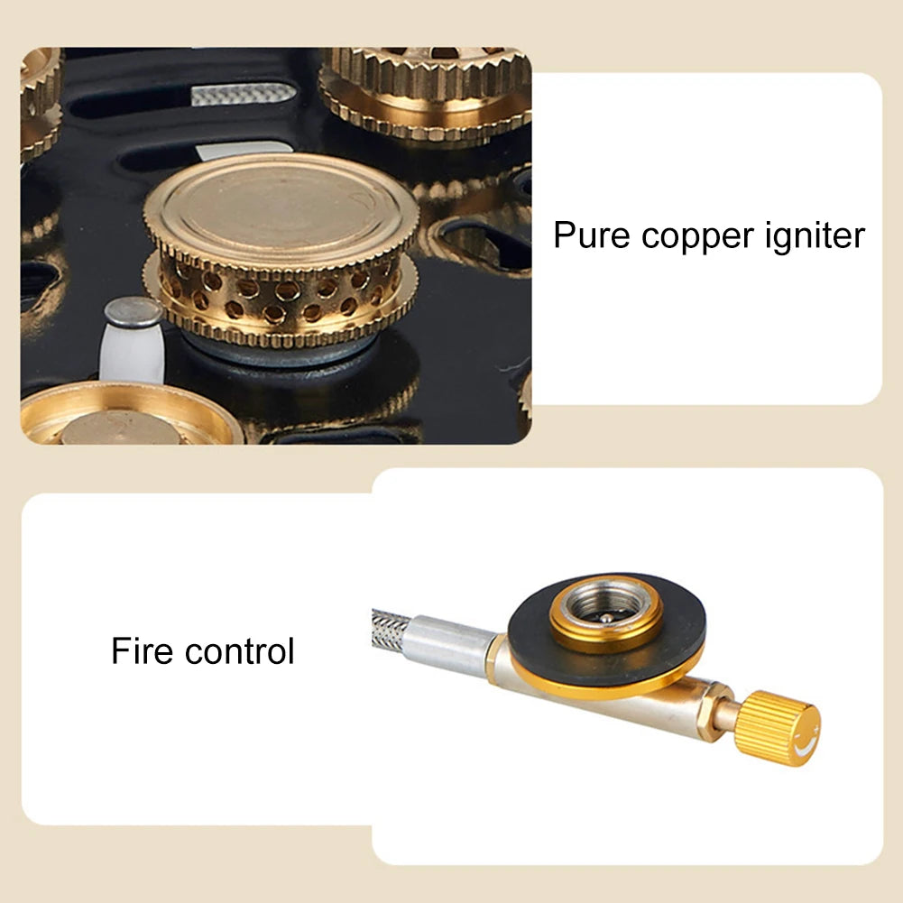 21000W Electronic Ignition Gas Stove Portable Camping Cooker Adapter