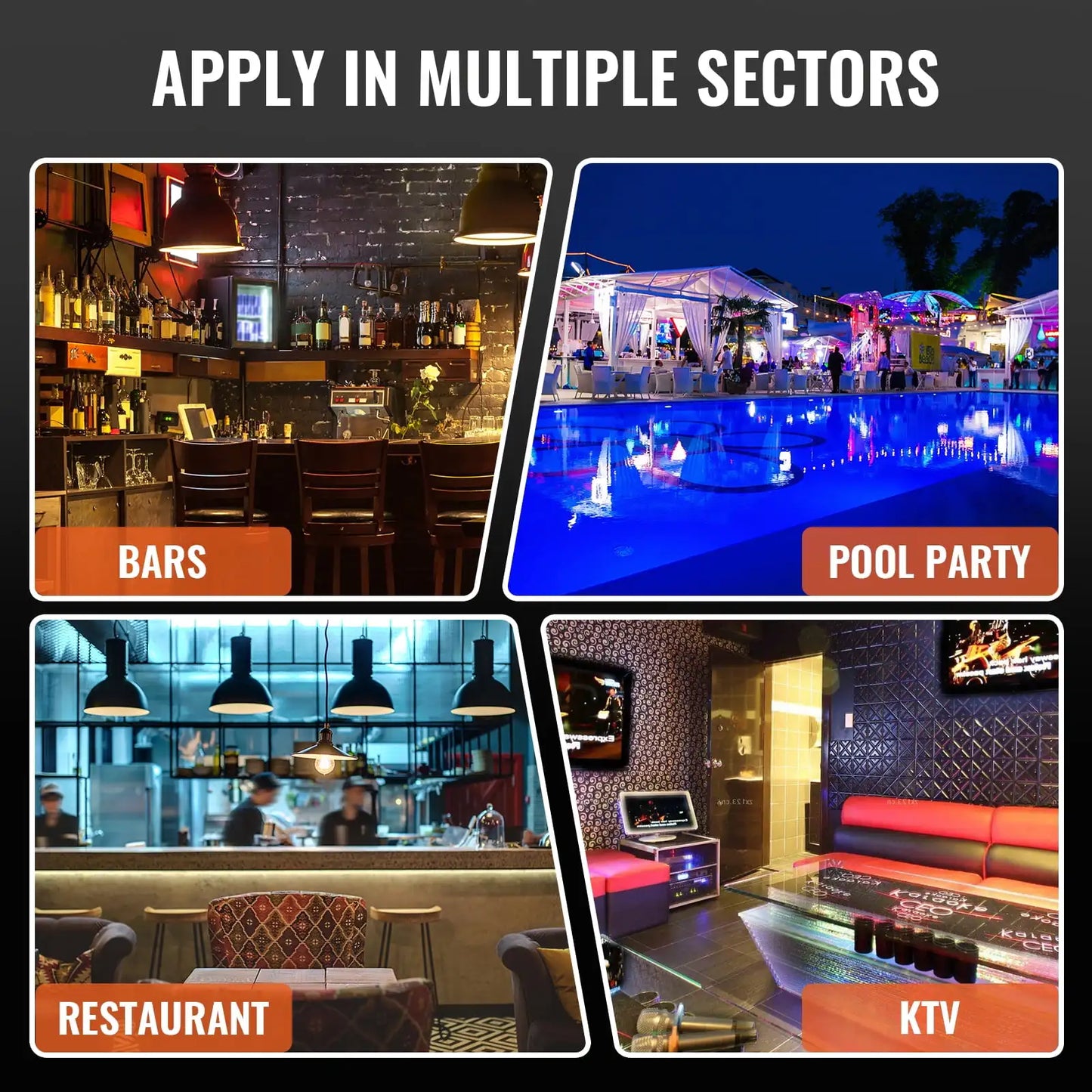 LED Lighted Liquor Bottle Display Shelf RF App Control 40 Inch 2-Step