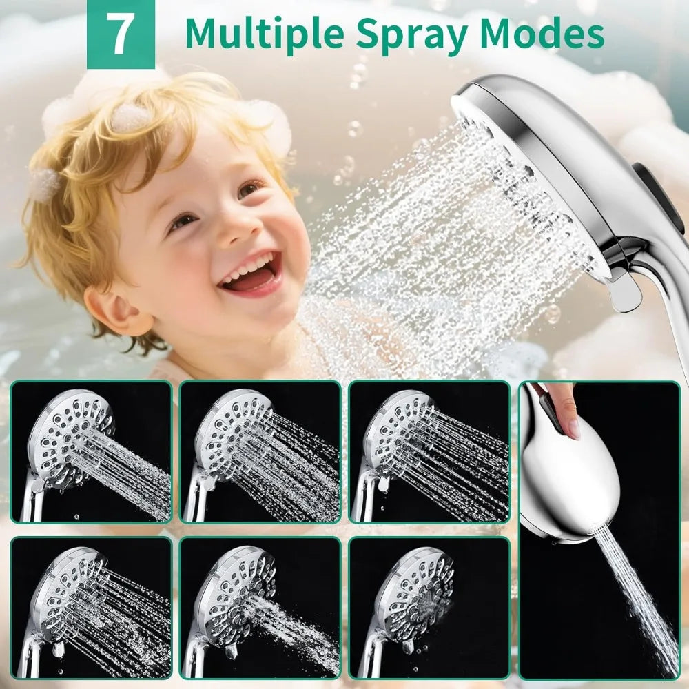 10 Inch High Pressure Dual Shower Head System Handheld Sprayer Filter